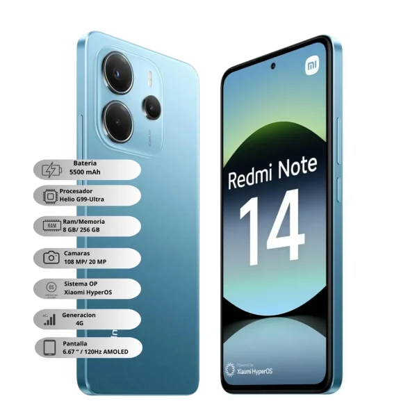 Xiaomi Redmi Note 14 Pro 256Gb + 8Ram  – AZUL - Image 4