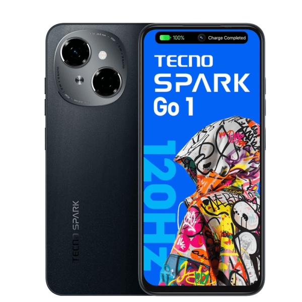 Celular TECNO SPARK Go1 128GB + 4GB RAM - Negro